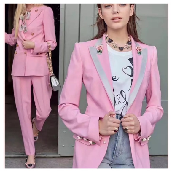 The Jossee Gorgeous Pink Blazer Jacket - Picture 2 of 8